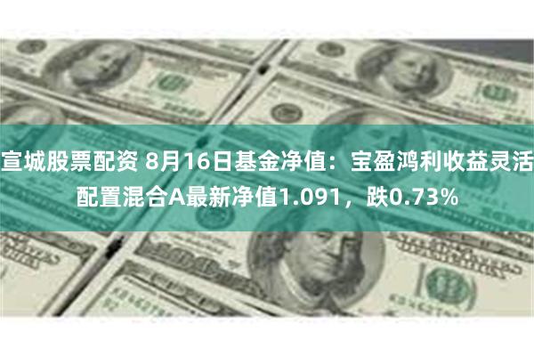 宣城股票配资 8月16日基金净值：宝盈鸿利收益灵活配置混合A最新净值1.091，跌0.73%