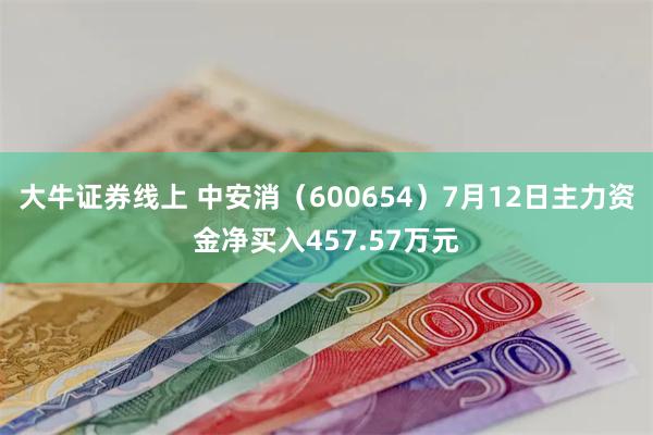 大牛证券线上 中安消（600654）7月12日主力资金净买入457.57万元