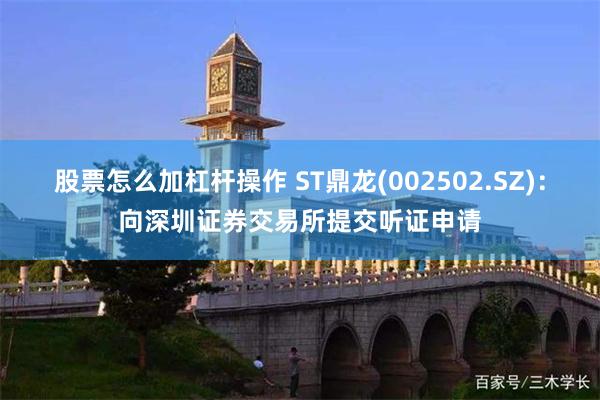 股票怎么加杠杆操作 ST鼎龙(002502.SZ)：向深圳证券交易所提交听证申请