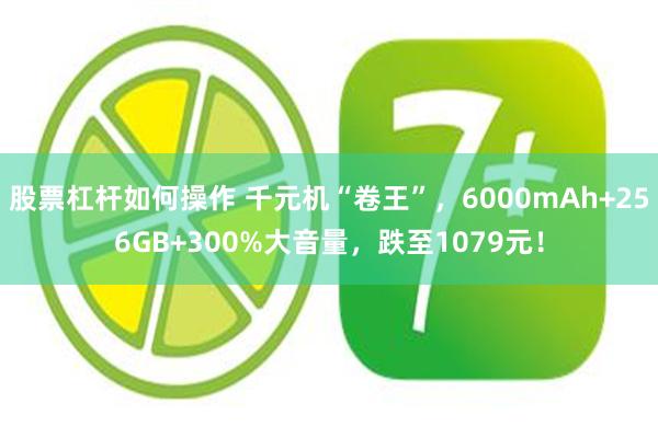 股票杠杆如何操作 千元机“卷王”，6000mAh+256GB+300%大音量，跌至1079元！