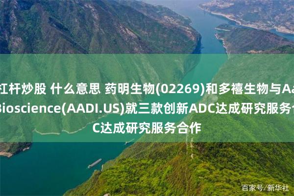 杠杆炒股 什么意思 药明生物(02269)和多禧生物与Aadi Bioscience(AADI.US)就三款创新ADC达成研究服务合作