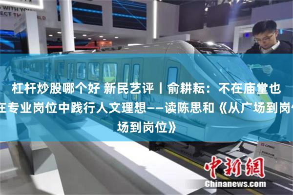 杠杆炒股哪个好 新民艺评丨俞耕耘：不在庙堂也可在专业岗位中践行人文理想——读陈思和《从广场到岗位》